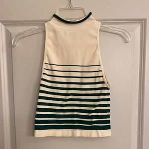 Free People Mock Neck Seamless Crop Top NWT S